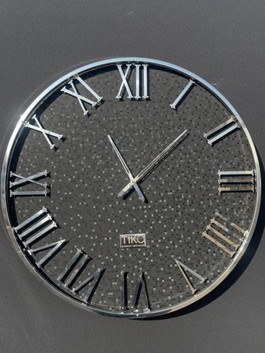 ساعت چرم چهار خونه و استیل سیلور